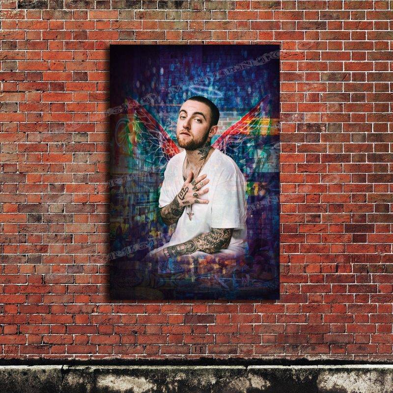 Mac Miller Memorial Tribute / Hip Hop Legend Hand Painted Hd Original