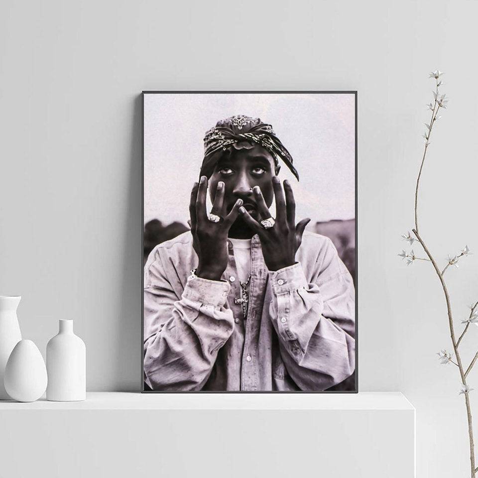 Tupac Shakur, Tupac Shakur Print, Print Art #2 – Poster | Canvas Wall ...