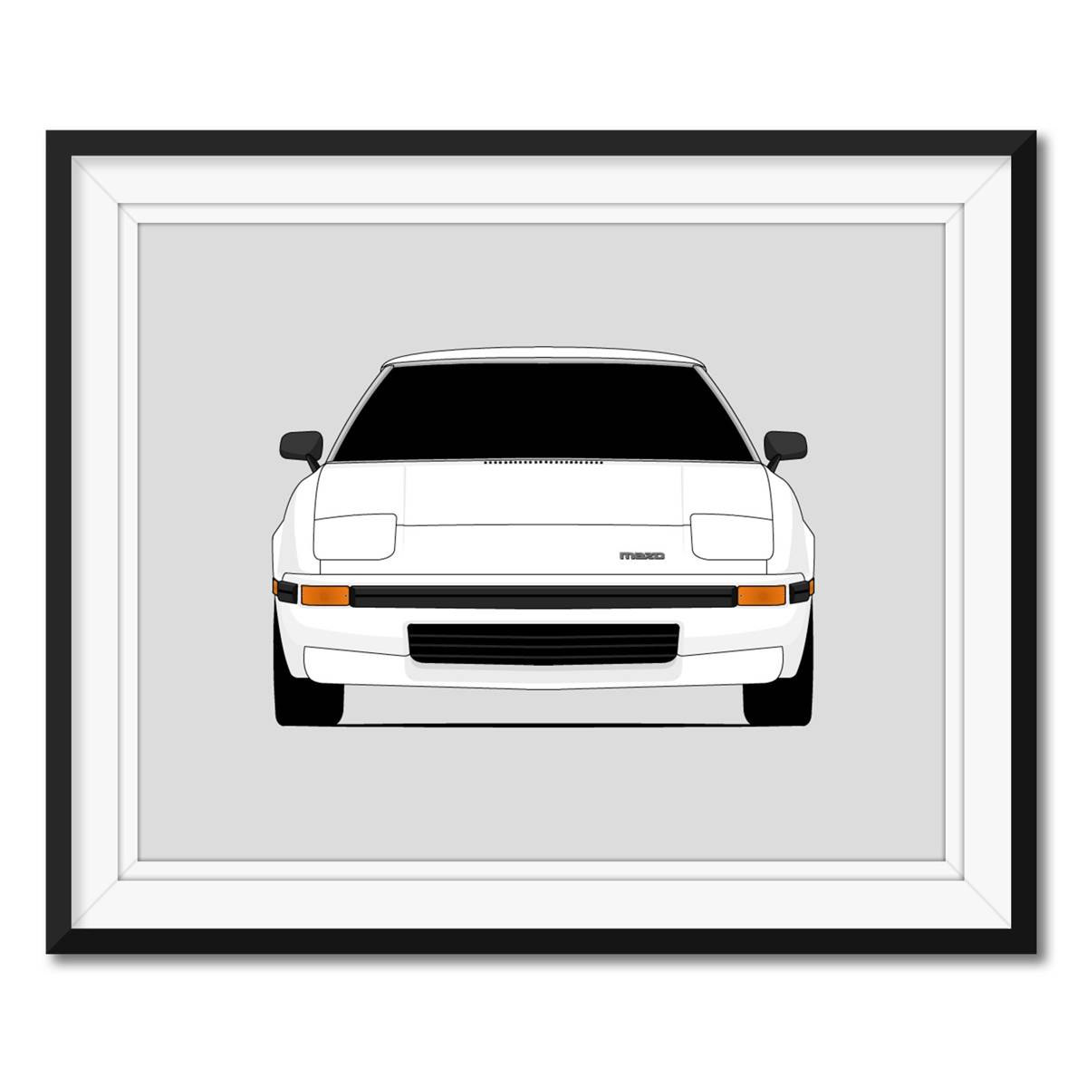 Mazda Rx-7 Fb Inspired Poster Print Wall Art Decor Handmade Rx7 ...