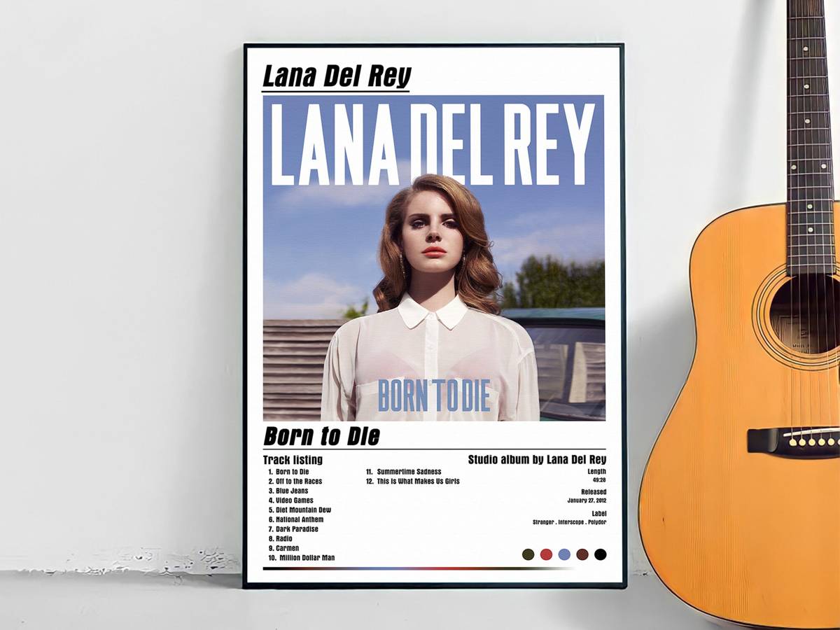 Lana Del Rey - Born To Die - Album Cover Poster – Poster | Canvas Wall ...