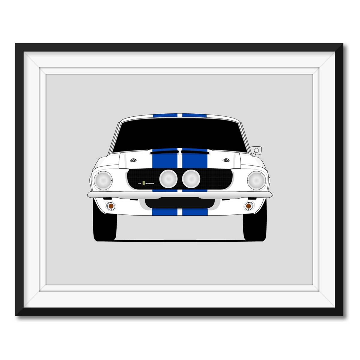 Ford Mustang 1967 Shelby Gt500 Cobra Poster Print Wall Art Decor Shelby