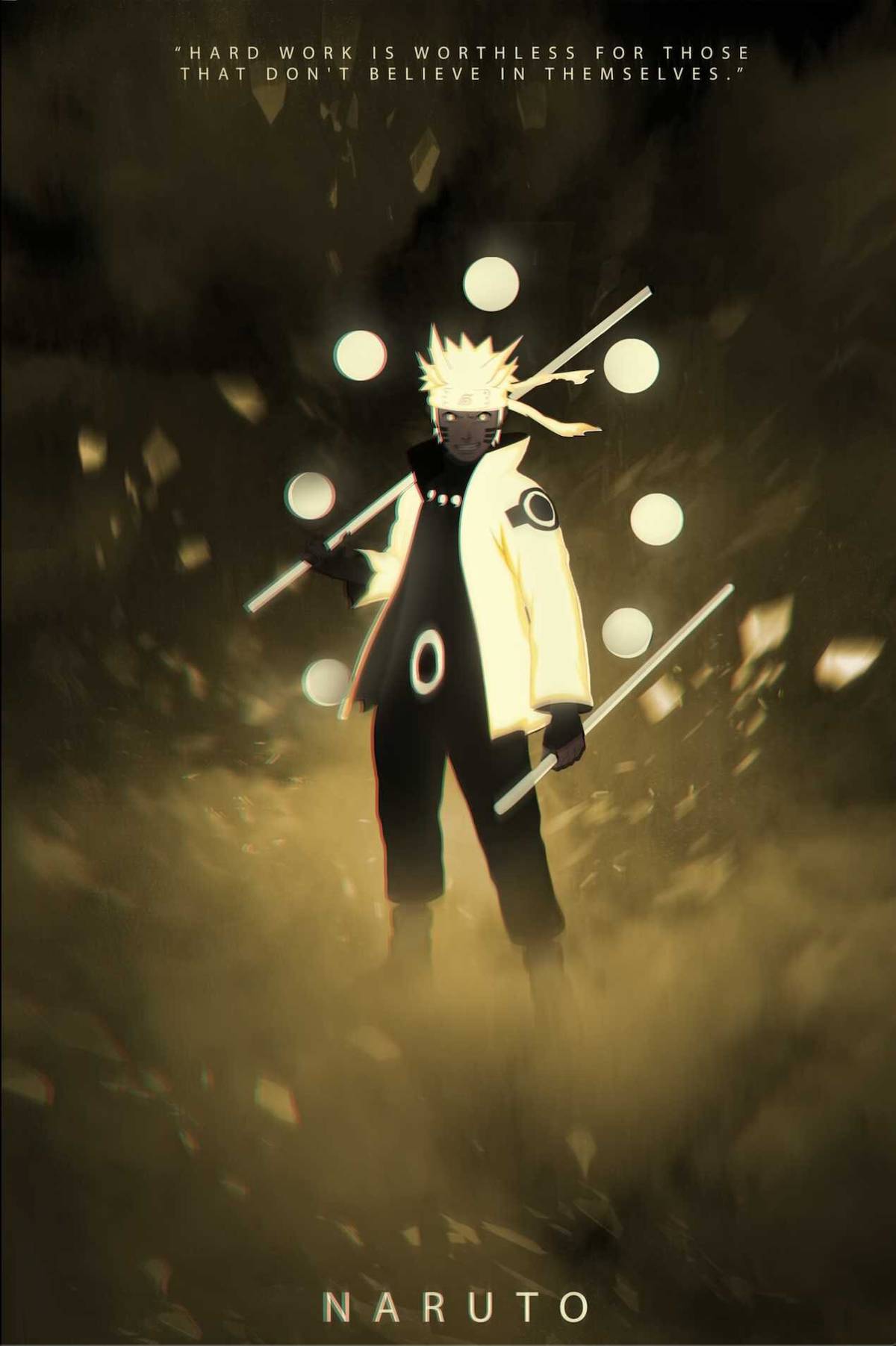 Naruto Neon Glow Poster – Poster | Canvas Wall Art Print Poster ...