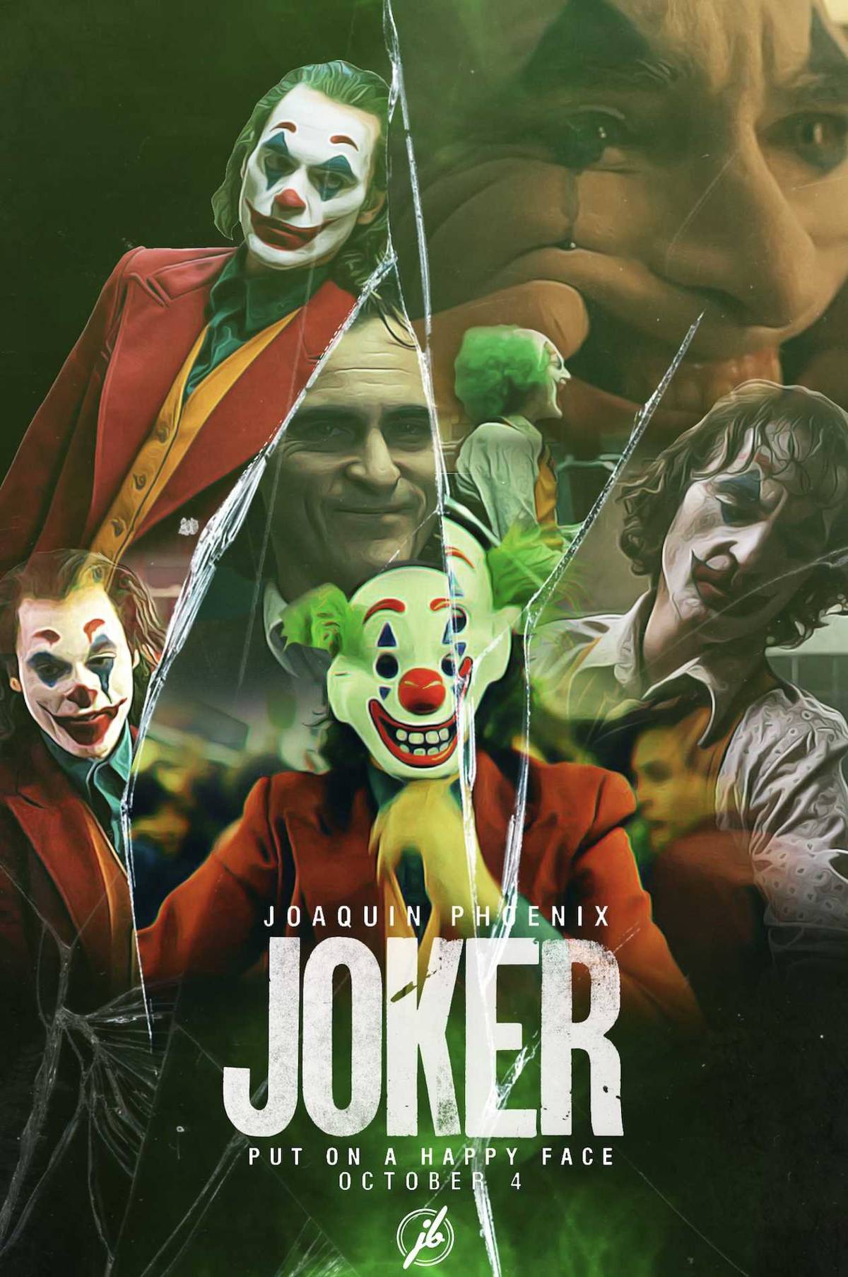 Joker Broken Glass Collage Poster Poster Canvas Wall Art Print Rugsers 